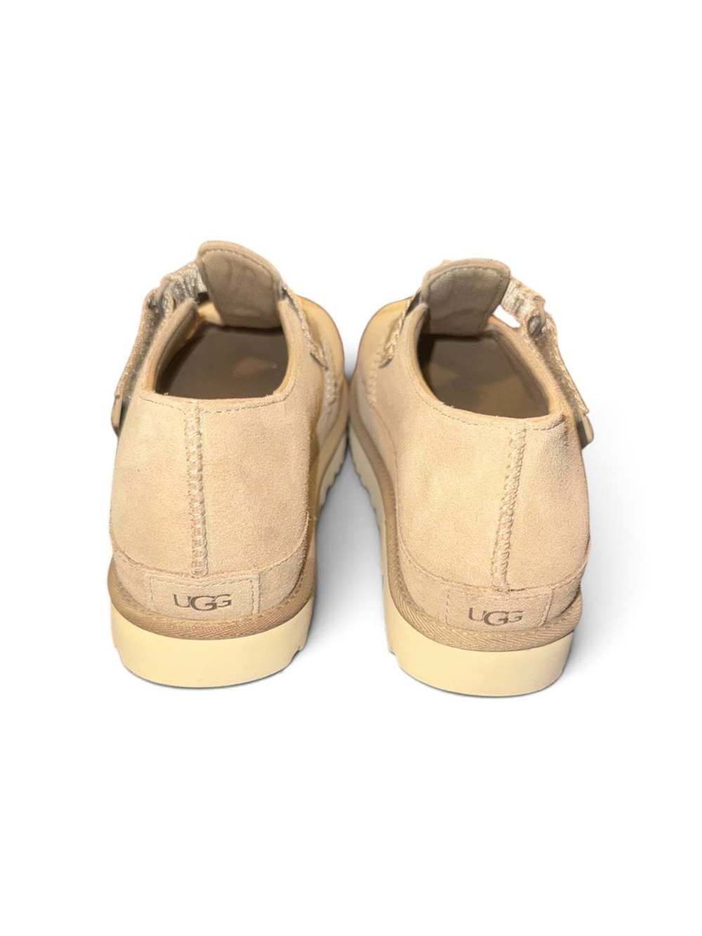 UGG women’s Beige Goldenstar Suede Mary Jane with Adjustable Strap - Picture 3 of 6